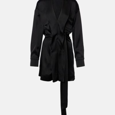 Victoria Beckham Satin Wrap Dress