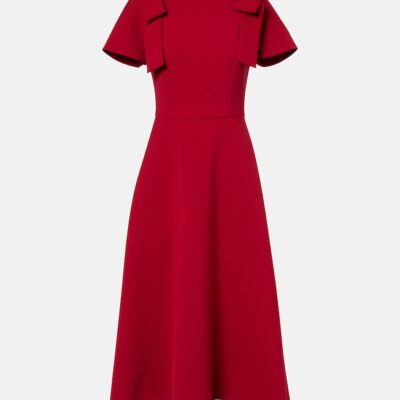 Carolina Herrera Bow-Detail Crêpe Midi Dress