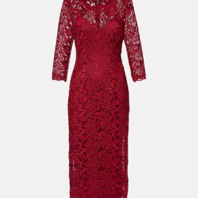 Carolina Herrera Lace Midi Dress