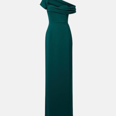 Carolina Herrera Floral Off-Shoulder Crêpe Gown