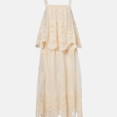 Zimmermann Hypnotic Floral Lace Midi Dress