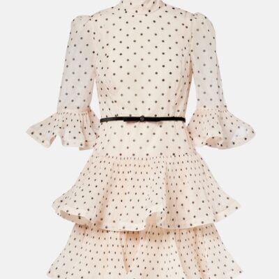 Zimmermann Polka-Dot Ruffled Minidress