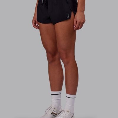 Accelerate 3" Mid-Rise Running Short - Black | LSKD