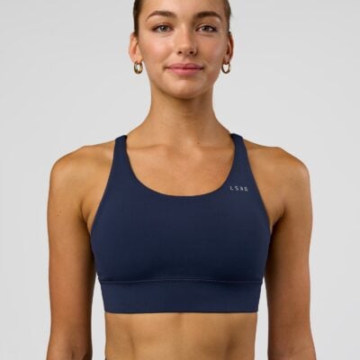 Accelerate Medium Support Sports Bra - Future Navy | LSKD