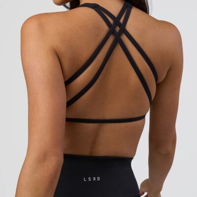 Aspire Sports Bra - Black | LSKD