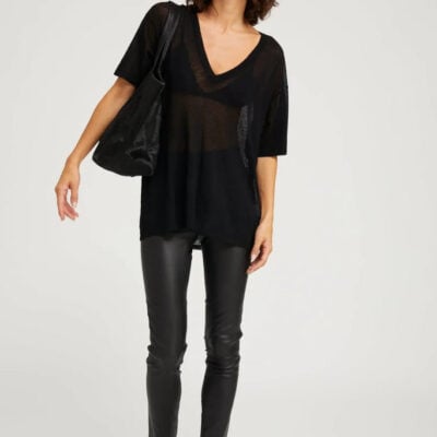 Black Leather Ankle