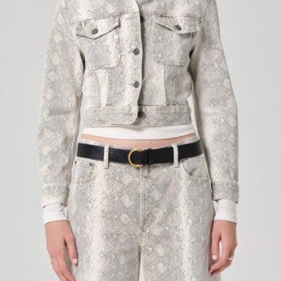 Charisse Shrunken Jacket in Python