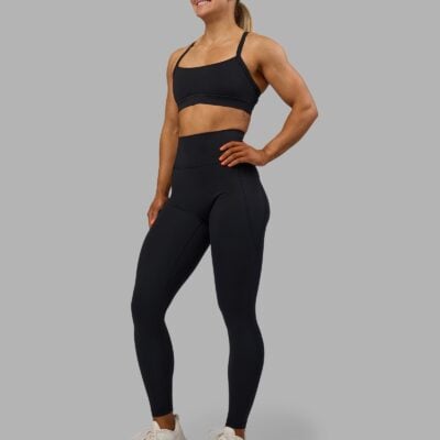 Fusion Ultra High-Rise Full Length Legging Pockets - Black | LSKD