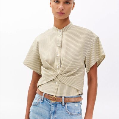 Gretchen Striped Poplin Shirt