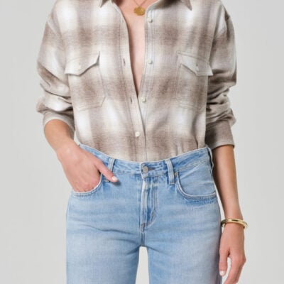 Kota Long Button Up in Schiffer Plaid