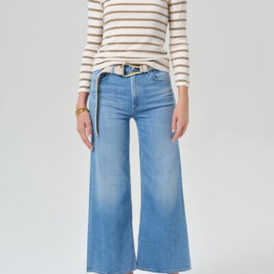Lyra Wide Leg Crop Clean Hem in Andante