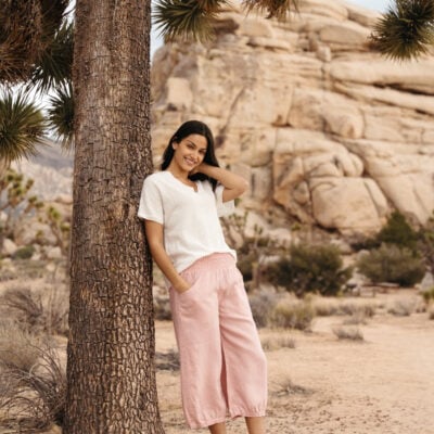Marrakech Linen Pants Dusty Pink