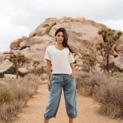 Marrakech Linen Pants Tahiti Blue