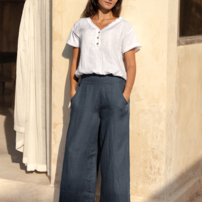 Portillo Linen Pants Charcoal