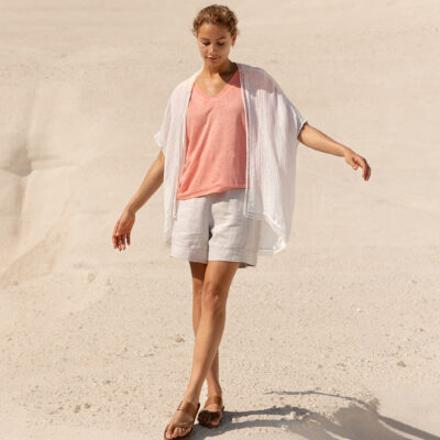 Rhea Linen Kimono Coconut