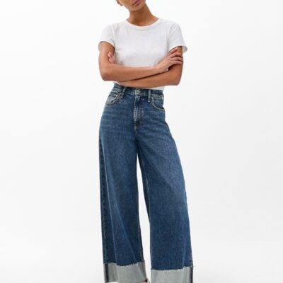 Sofie Cuffed Wide-Leg Jeans