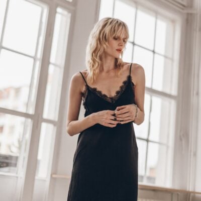 The Black Crinkle Dress