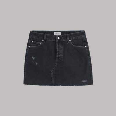 The Black Denim Skirt