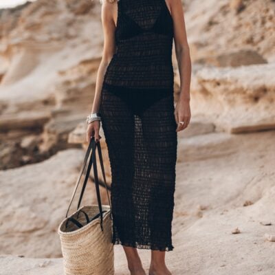 The Black Long Sheer Dress