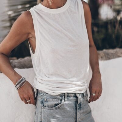 The White Draped Tank Top