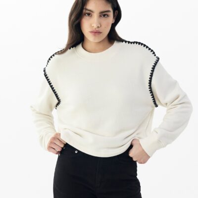 Vintage Terry Blanket Stitch Pullover