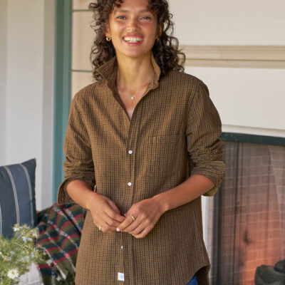 WAVERLY Brown and Green Plaid, Italian Flannel