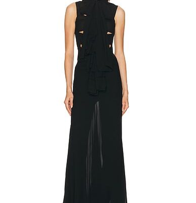 ALAÏA ALAΪA Bow Fit Dress