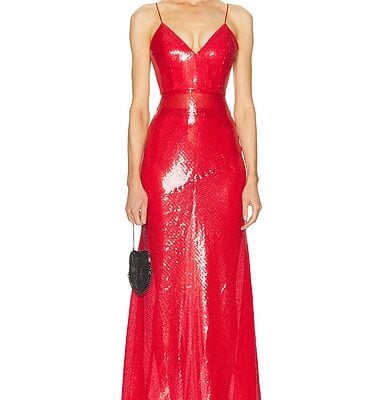 Alex Perry Sequined Bikini Gown