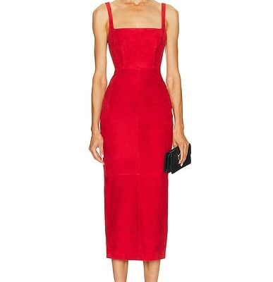 Alex Perry Singlet Suede Dress