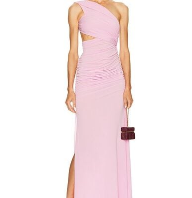 Alex Perry One Shoulder Open Back Gown