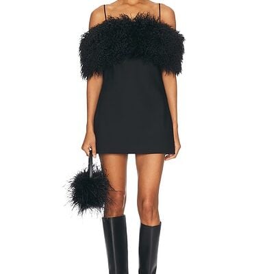 Alexander Wang Mini Dress With Faux Fur Stole