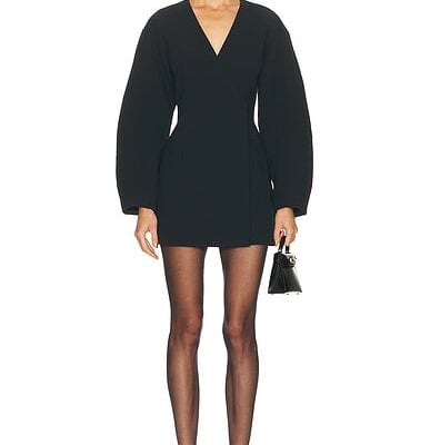 EAVES Norna Polished Crepe Mini Dress