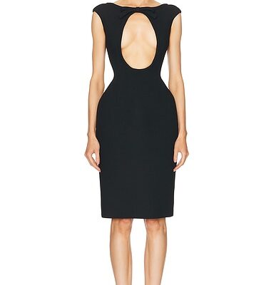 Miu Miu Natte Front Cut Out Midi Dress
