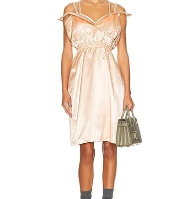 Miu Miu Off The Shoulder Mini Dress