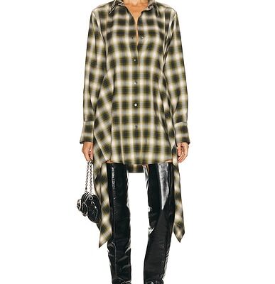 Monse Cascade Front Shirt Dress