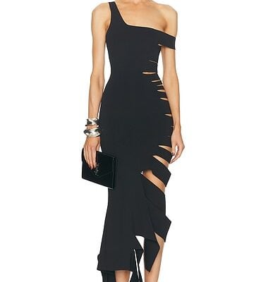 Mugler Cut Out Midi Dress