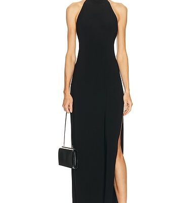 Norma Kamali x Lifestyle Halter Side Slit Long Dress