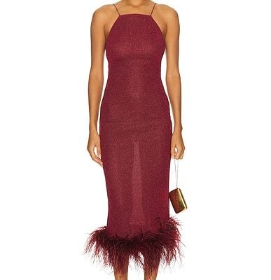 Oseree Lumiere Plumage Long Dress