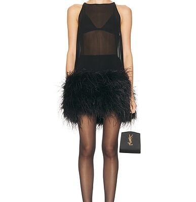 SANS FAFF Kendall Feather Mini Dress