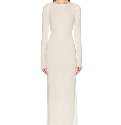 SKIMS Sheer Cashmere Long Sleeve Maxi Dress