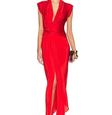 Victoria Beckham Asymmetric Twist Detail Dress