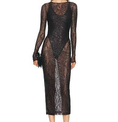 WARDROBE.NYC Lace Midi Dress