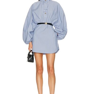Zimmermann Drawstring Stripe Mini Dress