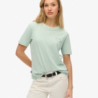 Essential Logo Embriodered Tee | Surf Spray Green