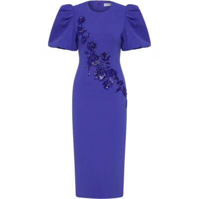 Evolet Puff Sleeve Midi Dress
