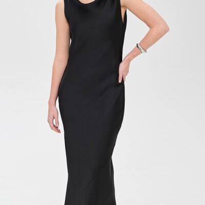 Sleeveless Low Back Drape Gown