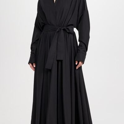 Super Oversized Flared Boyfriend Neck Shirt Dress