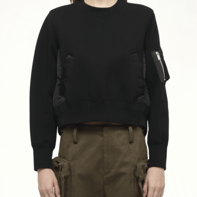 Sacai Sponge Sweat X Nylon Twill Pullover