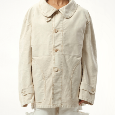 Maison Margiela Workers Moleskin Jacket in Nut Wash Brown / 36