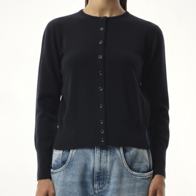 Maison Margiela Fitted Cardigan in Navy / Xs